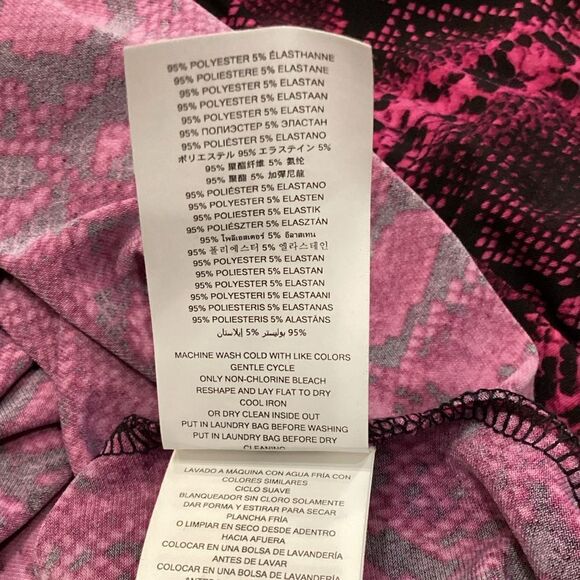 MICHAEL MICHAEL KORS Snake-Print Chain-Neck Top DEEP FUCHSIA Sz 3X - Picture 8 of 12